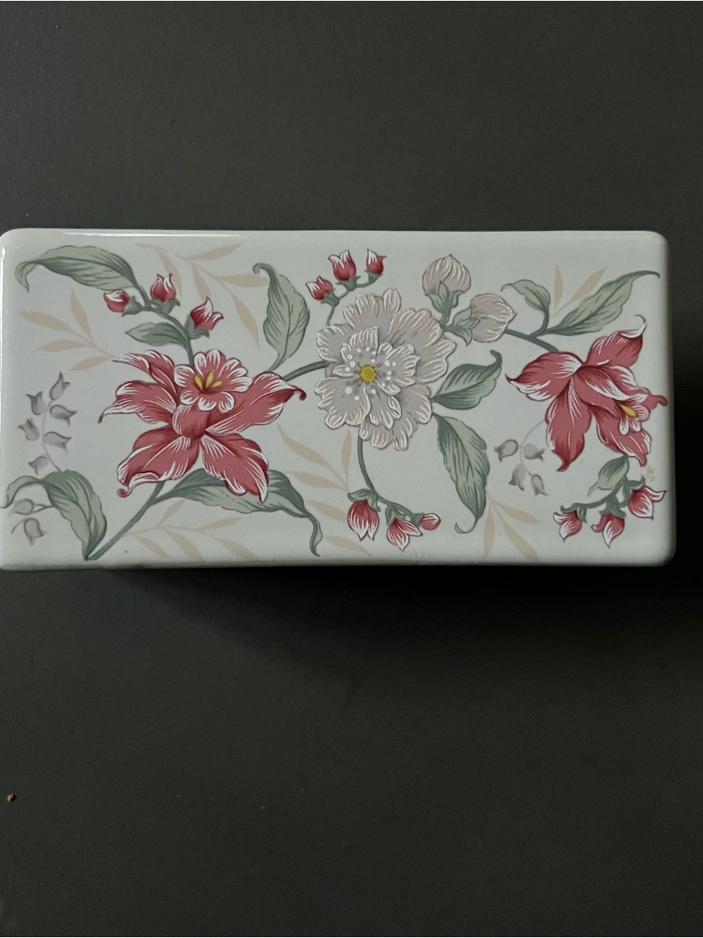 Vintage Otagiri Pink Floral Napkin Holder